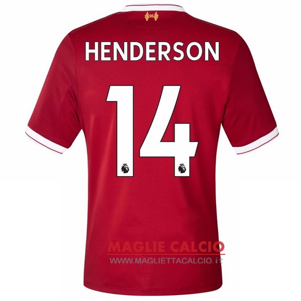 nuova maglietta liverpool 2017-2018 henderson 14 prima